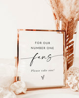 Wedding Fan Sign | Our Number One Fans