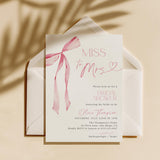 Miss to Mrs Bridal Shower Invitation | Pink Bow