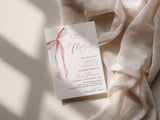Miss to Mrs Bridal Shower Invitation | Pink Bow