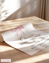 Pink Bow Baby Shower Welcome Sign | Coquette
