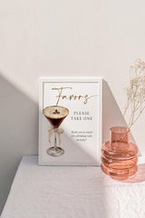 Favors Bridal Shower Sign | Love is Brewing Espresso Martini