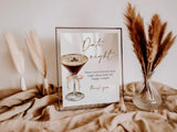 Date Night Ideas Bridal Shower Sign | Love is Brewing Espresso Martini