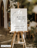 Rehearsal Dinner Welcome Sign | Night Before Wedding