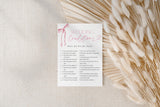 Wedding Traditions Game Bridal Shower Game | Pink Bow