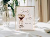 Cards and Gifts Bridal Shower Sign | Love is Brewing Espresso Martini