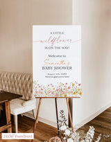 Wildflower Baby Shower Welcome | Little Flower On The Way