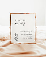 In Loving Memory Wedding Sign | Forever In Our Hearts Memorial Sign | Modern Theme