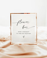 Flower Bar Sign | Wedding Minimalist Bridal Shower