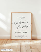 Happily Ever After Wedding Welcome Sign | Modern Minimalist Theme