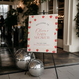 Strawberry Baby Shower Welcome Sign | Berry Sweet Baby Theme