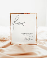 Favors Sign | Wedding Modern Minimalist Bridal