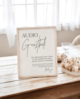 Audio Guestbook Sign | Phone Message Modern Minimalist - mockup display