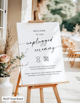 Unplugged Ceremony Wedding Sign | Modern Minimalist Elegant