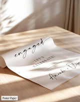 We're Engaged Party Welcome Sign | Minimalist Modern Party