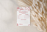 Baby Predictions and Advice Card Baby Shower Card | Pizza Baby Shower | Special Delivery
