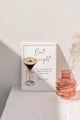 Date Night Ideas Bridal Shower Sign | Love is Brewing Espresso Martini