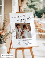 Engagement Party Welcome Sign | Minimalist We're Engaged Modern