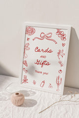 Cards and Gifts Sign 8x10 | Red Bow Baby Shower
