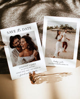 Minimalist Photo Save the Date with Envelopes | Simple Boho Wedding 5x7