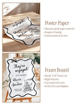 Champagne Engagement Party Welcome Sign | Modern Signage