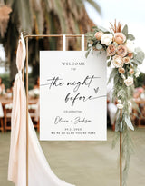 Rehearsal Dinner Welcome Sign | The Night Before Wedding