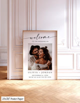 Wedding Welcome Sign | Personalized Photo | Modern Celebration