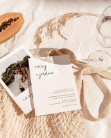 Minimalist Photo Wedding Invitation with Envelopes | Modern Script