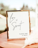 Love is Sweet Please Take a Treat Sign | Modern Minimalist Wedding Dessert