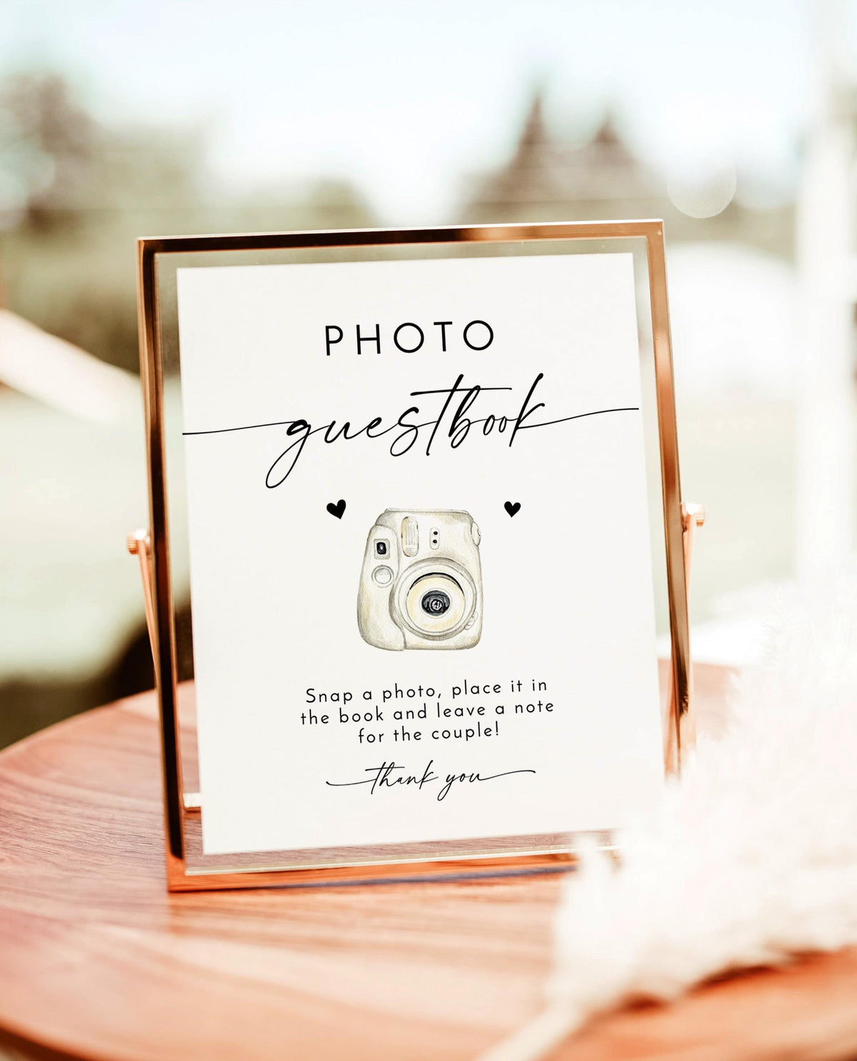 Wedding Photo Guestbook Sign | Modern Minimalist