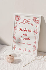 Babies Are Sweet Sign 8x10 | Red Bow Baby Shower