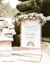 Rainbow Baby Shower Welcome Sign
