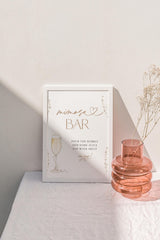 Mimosa Bar Bridal Shower Sign | Pearls and Prosecco
