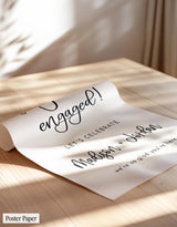 They're Engaged Party Sign | Modern Minimalist Theme