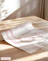 She's Tying the Knot Bridal Shower Welcome Sign | Blush Pink Bow