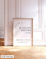Rehearsal Dinner Welcome Sign | Night Before Wedding