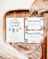 Cowboy Baby Shower Invitation Suite | Blue Rodeo Clothesline Theme