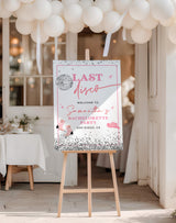 Last Disco Bachelorette Weekend Welcome Sign | Retro Disco Cowgirl Theme