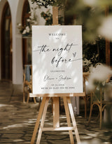 Rehearsal Dinner Welcome Sign | The Night Before Wedding