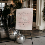 Blush Watercolor Bridal Shower Welcome Sign | Pink Bridal Shower Welcome Poster