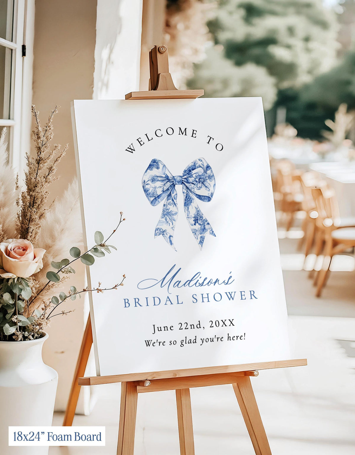 Something Blue Before I Do Bridal Shower Welcome Sign | Bow