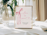 Love is Sweet Sign Baby Shower Sign | Pink Bow