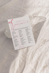 Whats In Your Purse Game Bridal Shower Game | Pink Bow
