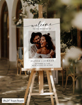 Wedding Welcome Sign | Personalized Photo | Modern Celebration