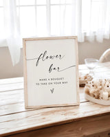 Flower Bar Sign | Wedding Minimalist Bridal Shower