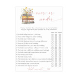 Over or Under Bridal Shower Game | Wildflower Books Activity