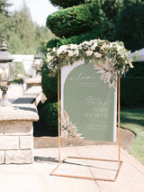 Boho Sage Green Baby Shower Welcome Sign | Pampas Grass Poster