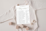 Celebrity Baby Name Game | Boho Sage Baby Shower Game Card 5x7 BM1