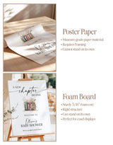 A New Chapter Begins Baby Shower Welcome Sign | Gender Neutral - product view 7
