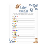 Emoji Pictionary Baby Shower Game | Blue Cowboy Western