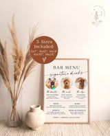 Pet Signature Cocktail Sign, Minimalist Wedding Bar Menu, Dog Signature Cocktail Sign, Dog Signature Drink Sign, Editable Template, M9